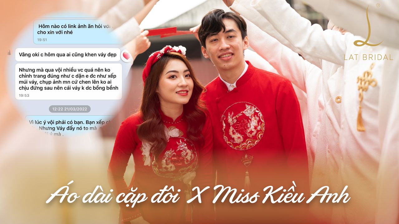 áo dài cặp đôi Hoa Vân - LAT BRIDAL