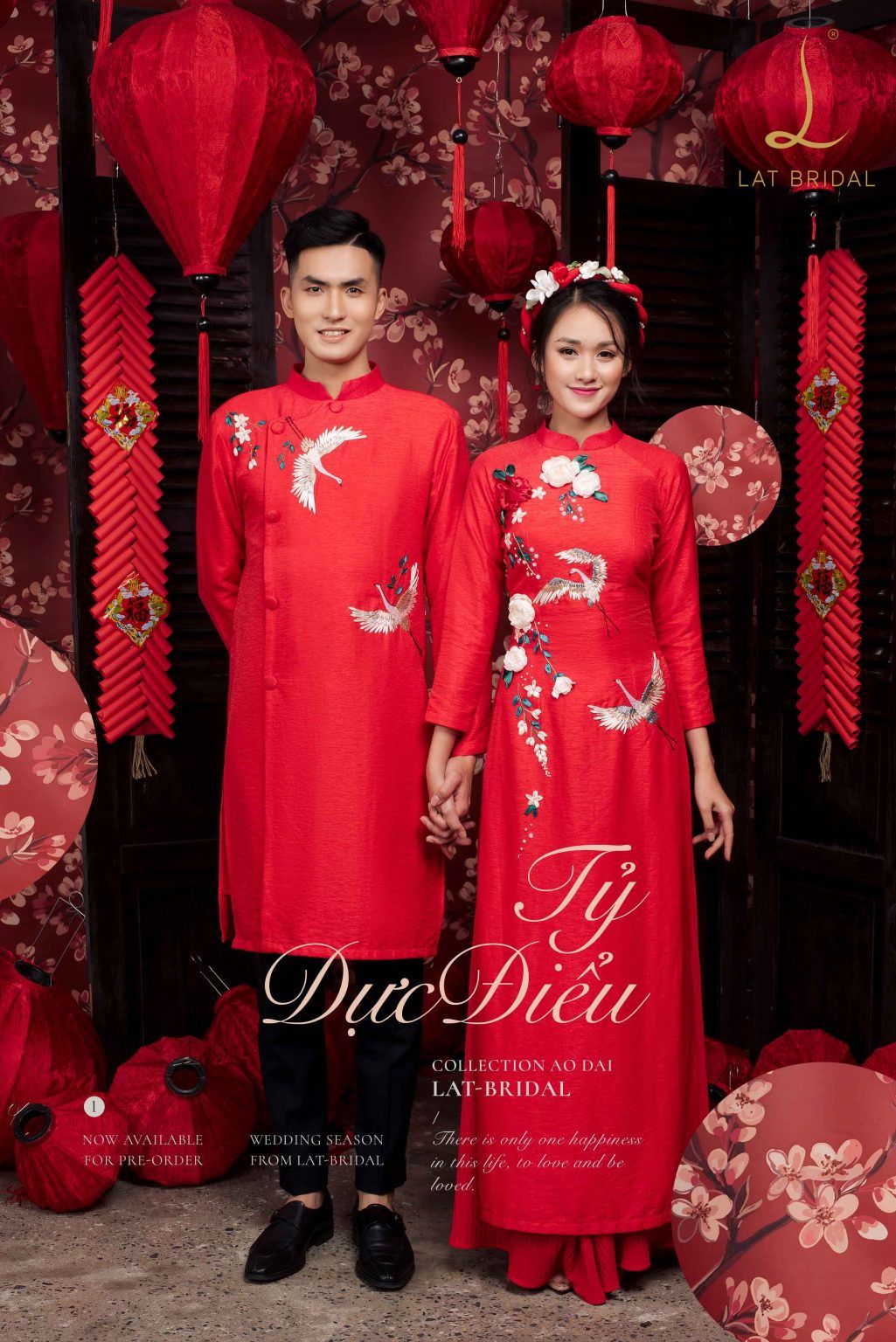 Mẫu dài cưới màu đỏ cho cô dâu