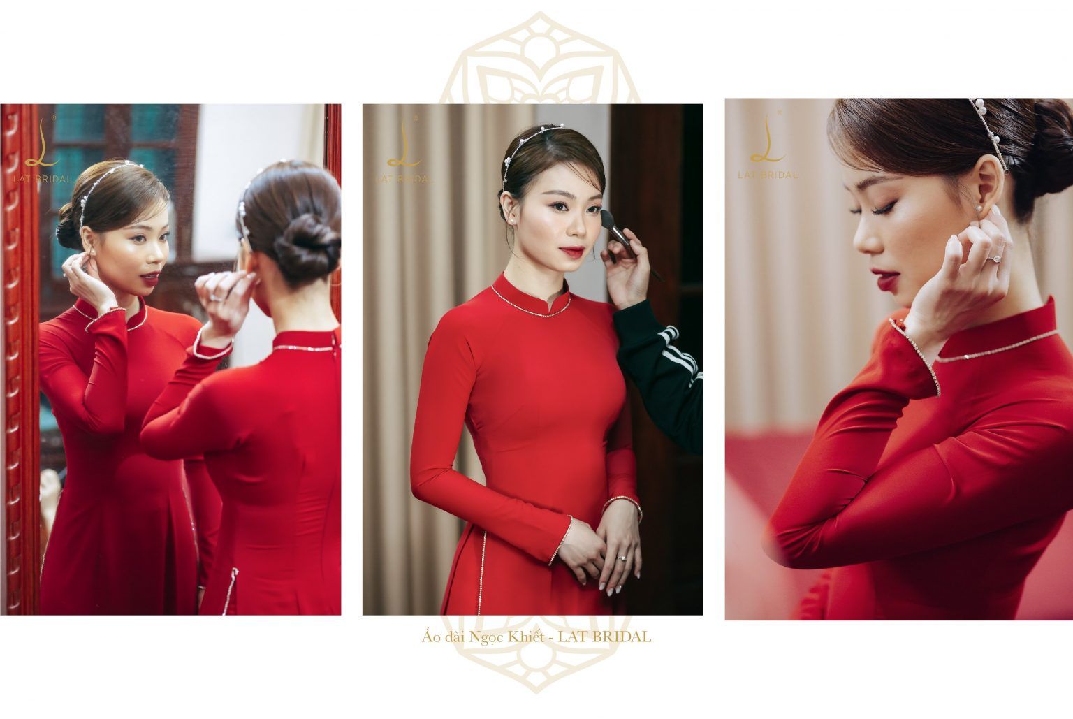 Mẫu dài cưới màu đỏ cho cô dâu