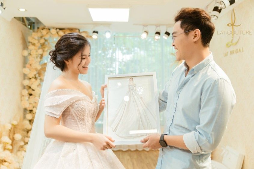 váy cưới thiết kế riêng đơn giản