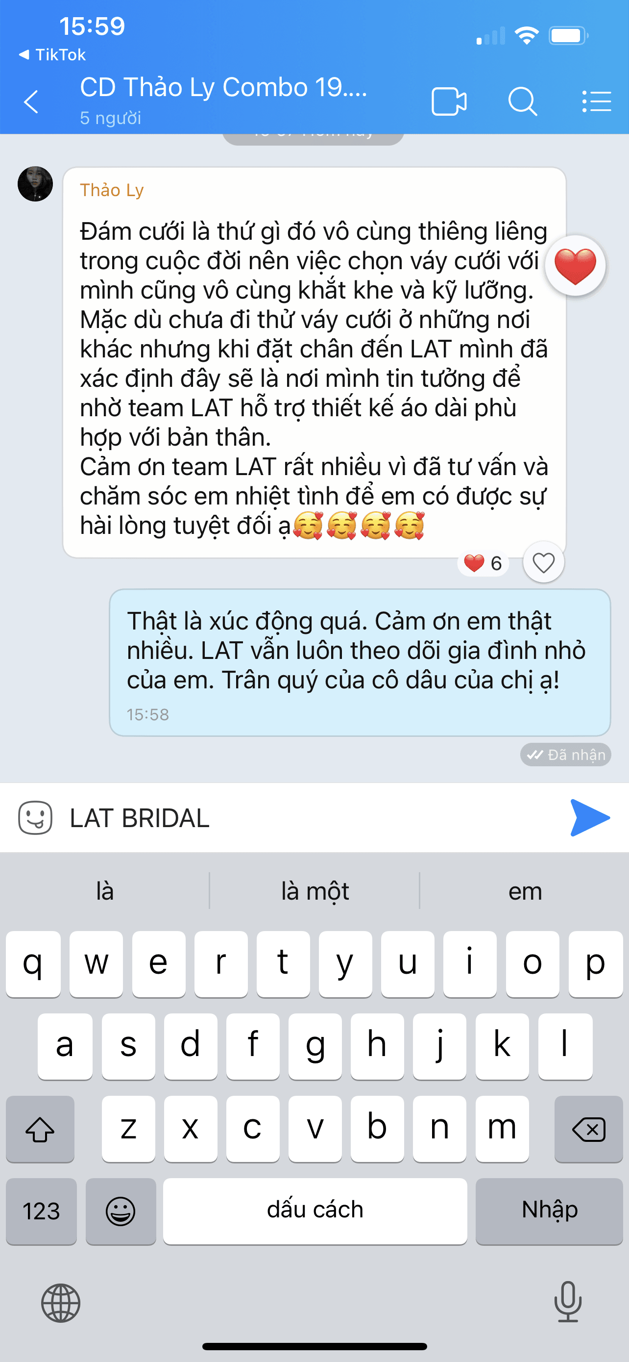 Feedback áo dài Hoàng Công tỏa sáng trong lễ hỏi Thảo Ly