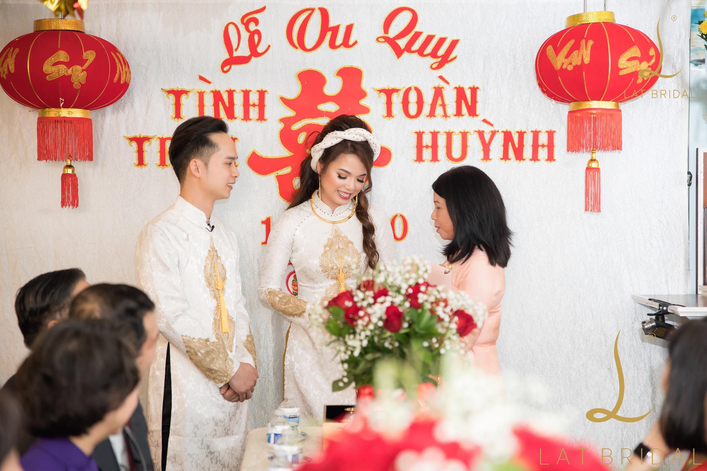 cách chọn áo dài cưới theo dáng người