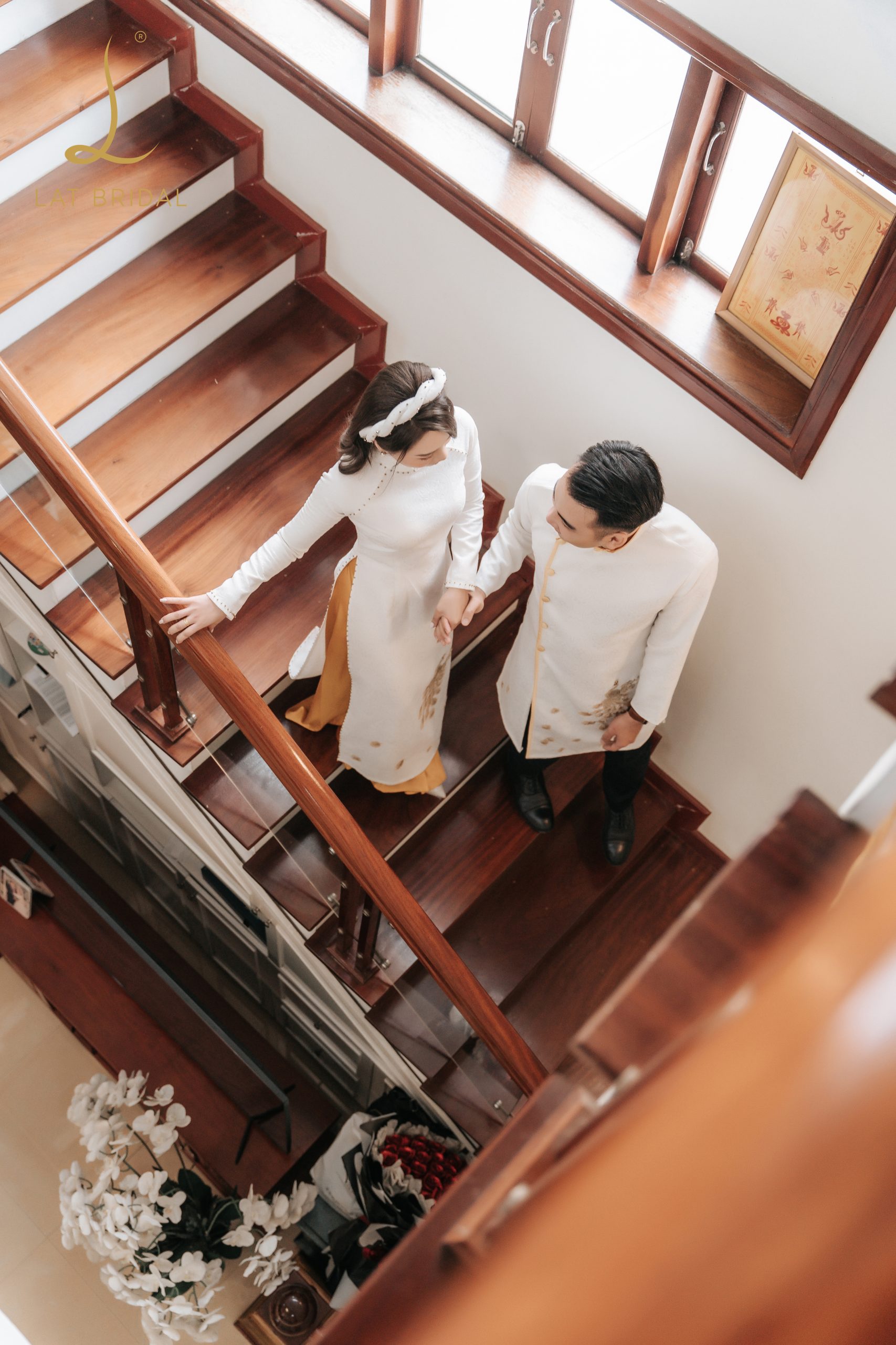 Áo dài cặp đôi Bạch Công - Ảnh 6