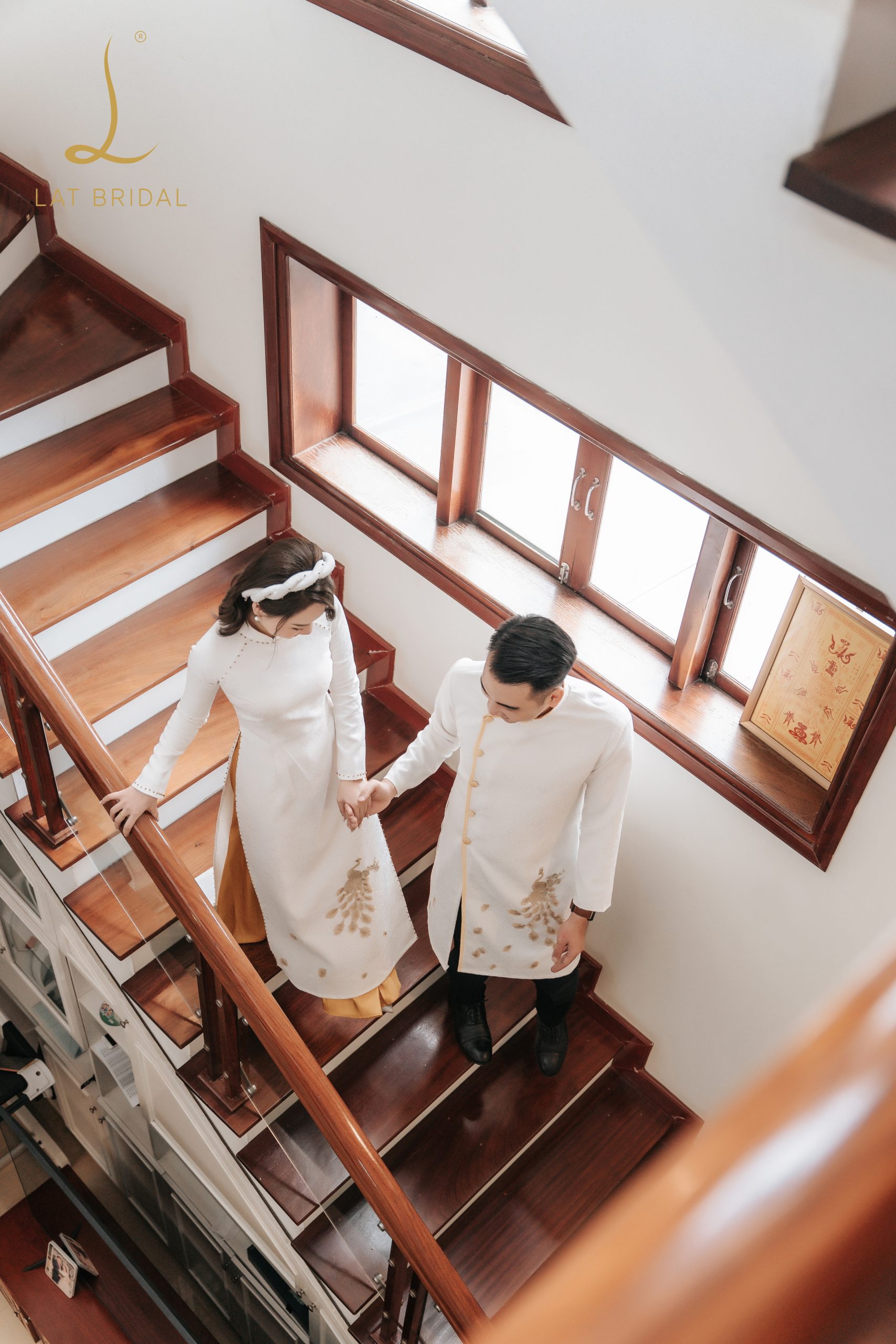 Áo dài cặp đôi Bạch Công - Ảnh 5