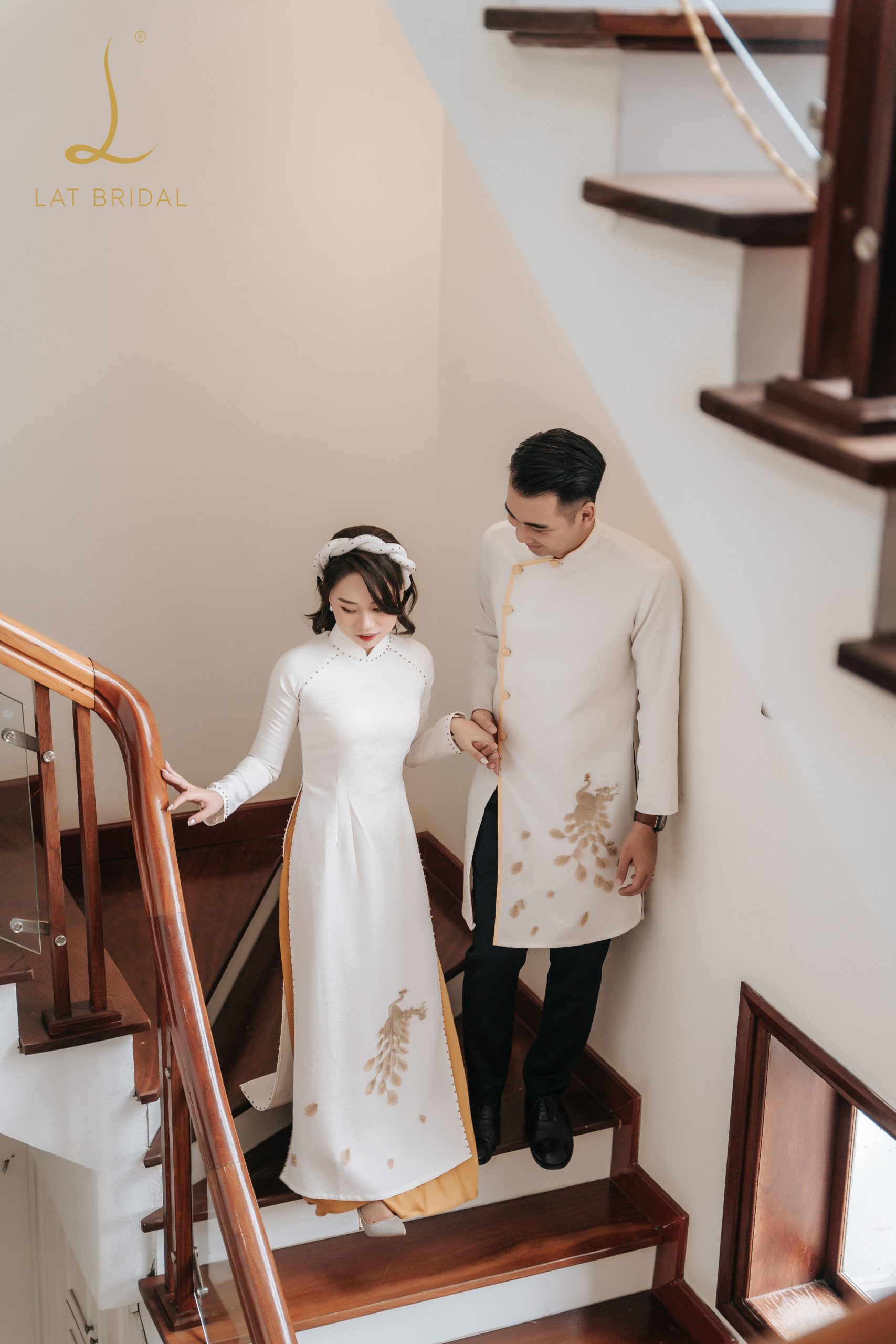 Áo dài cặp đôi Bạch Công - Ảnh 4