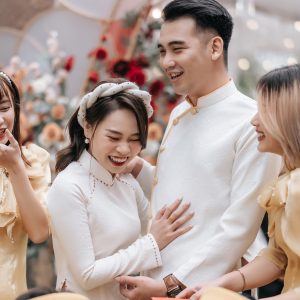 Áo dài cặp đôi Bạch Công