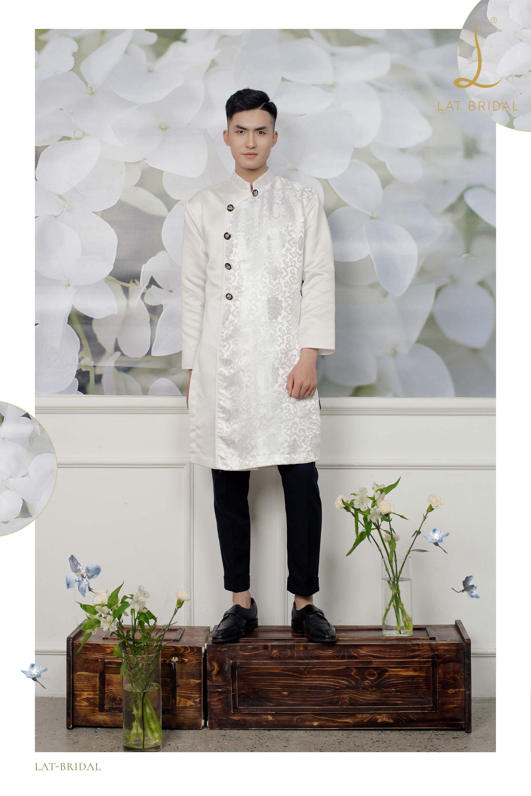 áo dài cặp đôi Bạch Gấm