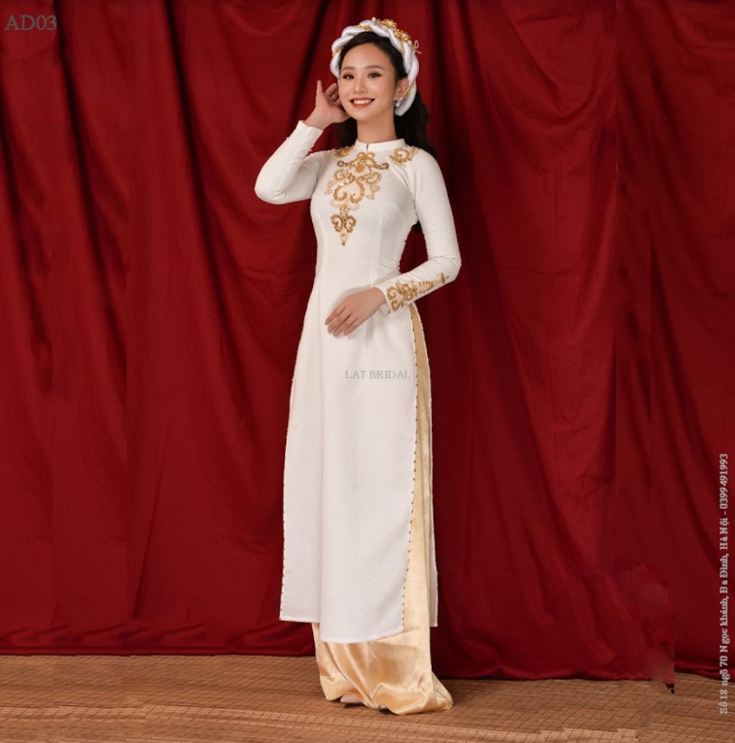 Áo dài cặp đôi Hoàng Kim - Ảnh 3