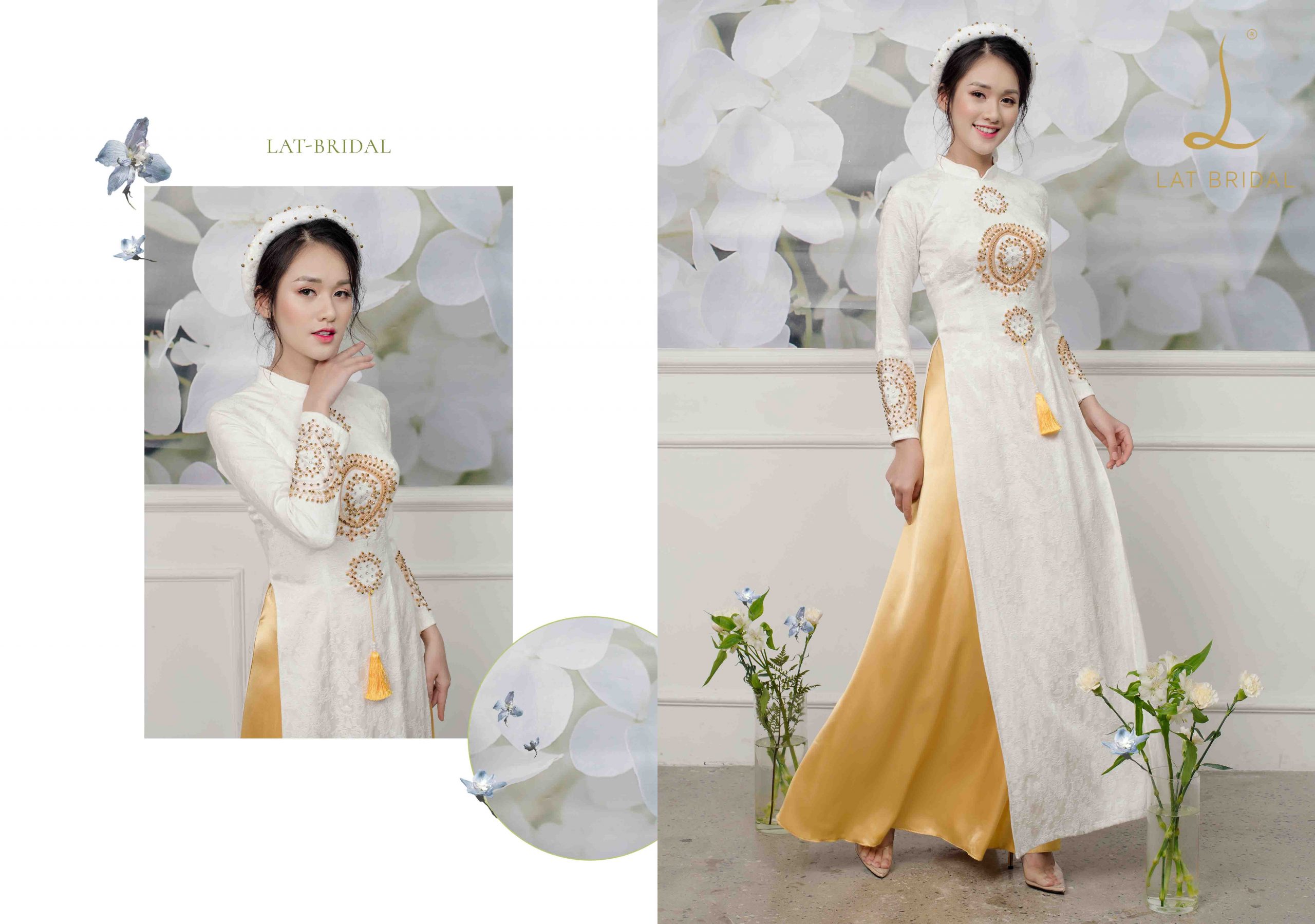 Áo dài cặp đôi Ngọc Hoa