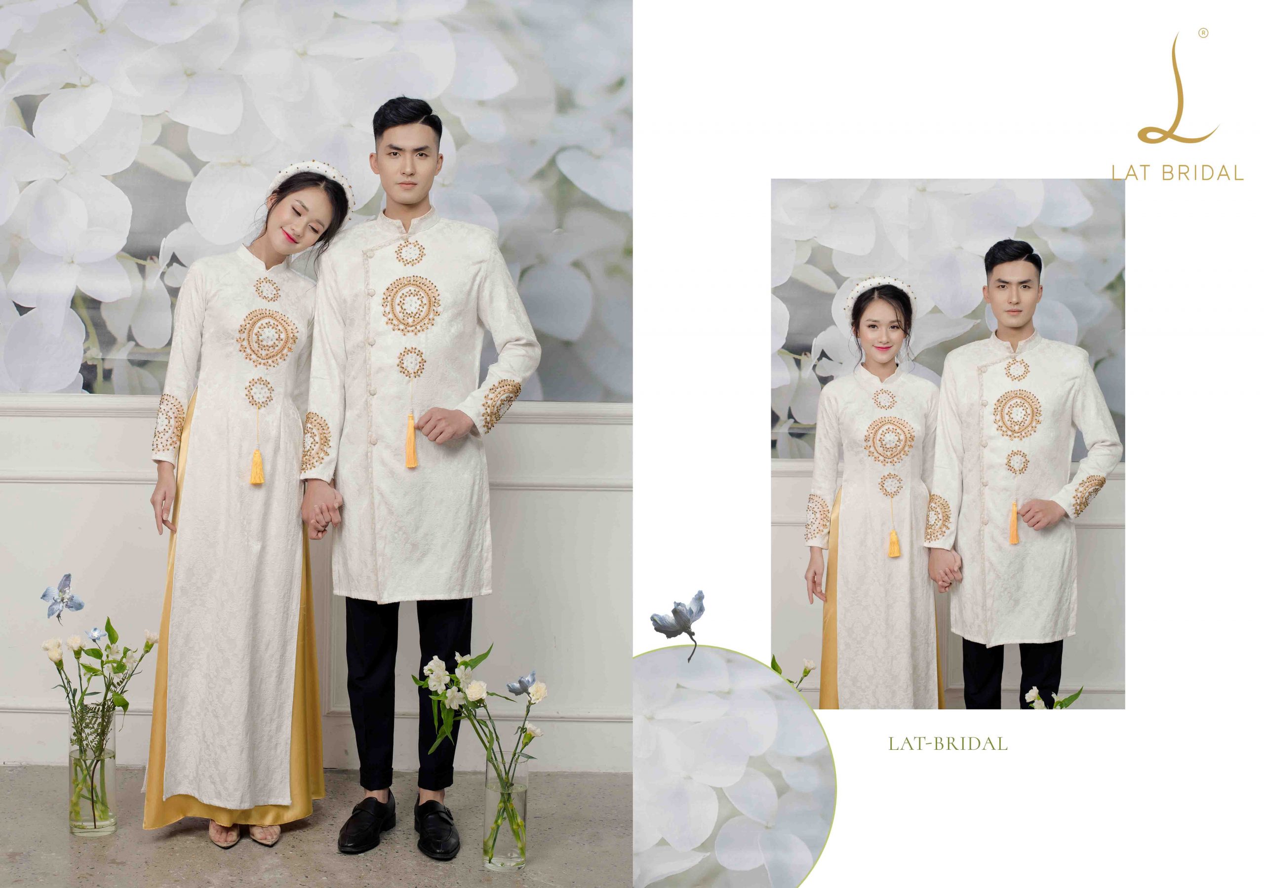 Áo dài cặp đôi Ngọc Hoa