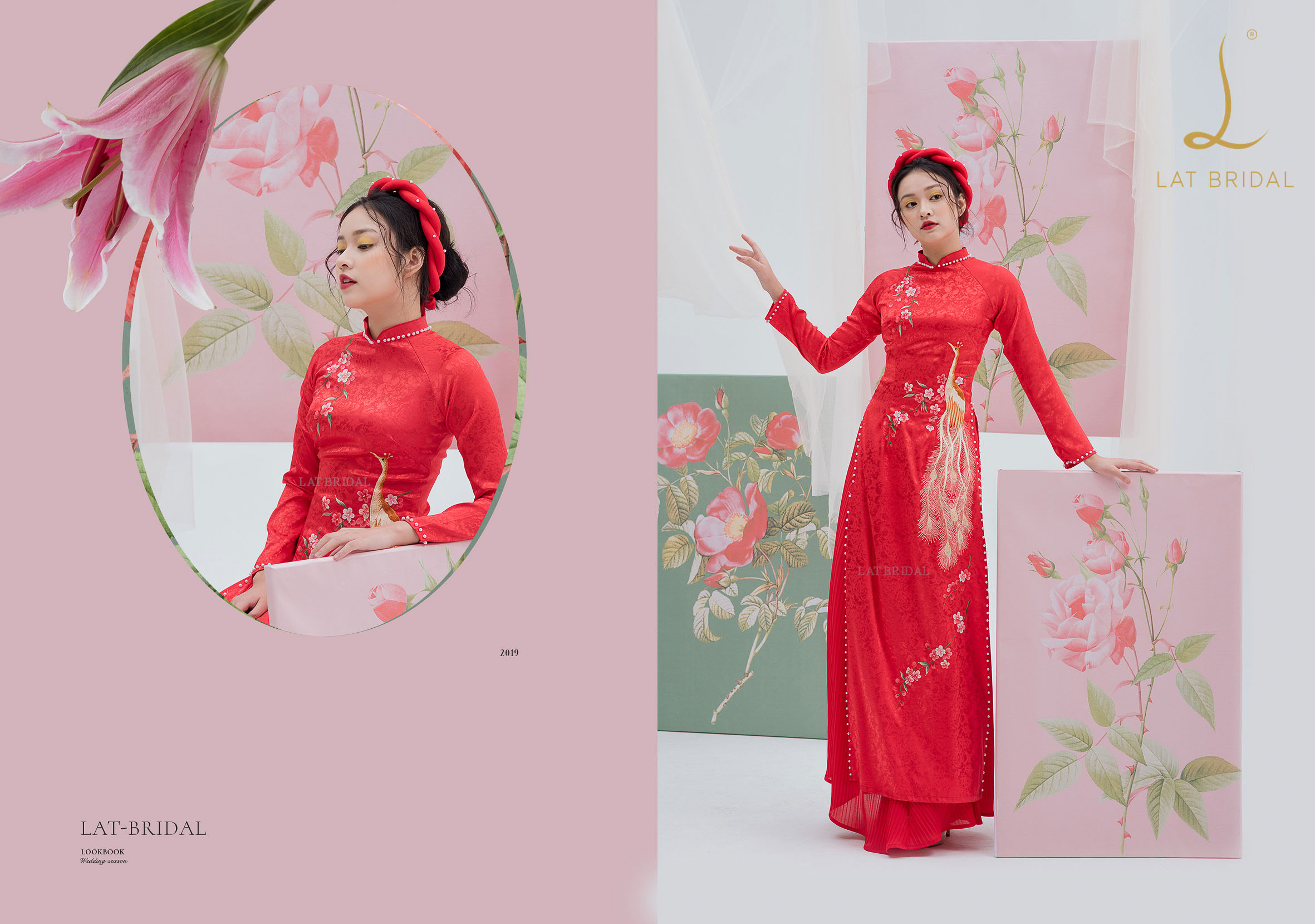 Áo dài cô dâu Hoa Công