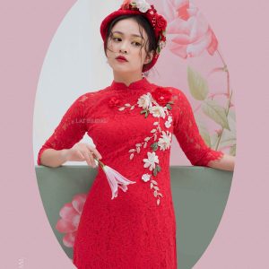 Áo dài cô dâu Băng Thanh