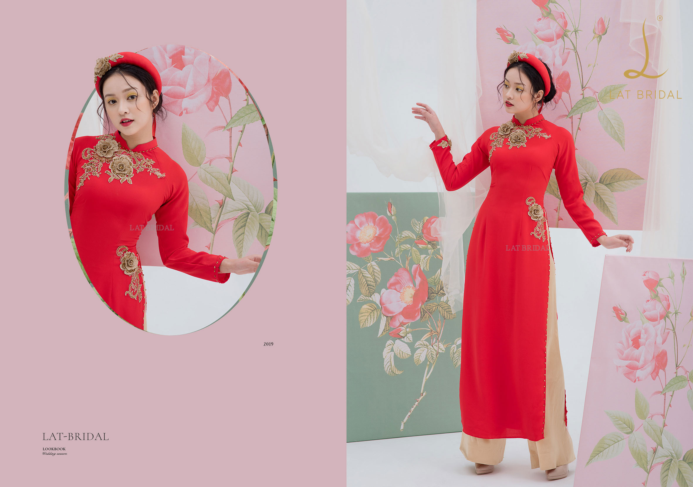 Áo dài cô dâu Hoàng Niên