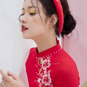 Áo dài cô dâu Nhật Hoa