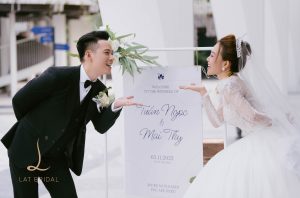 Váy cưới 150 triệu trong hôn lễ ca sĩ Quách Mai Thy